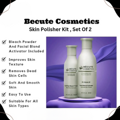 Becute Skin Polish Set – Dust-Free Bleach Powder & Facial Blonde Activator