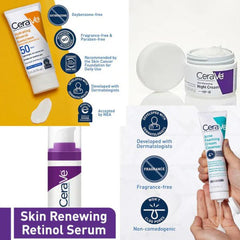 CeraVe 4-in-1 Skincare Kit | Night Cream, Sunblock, Cleanser & Serum