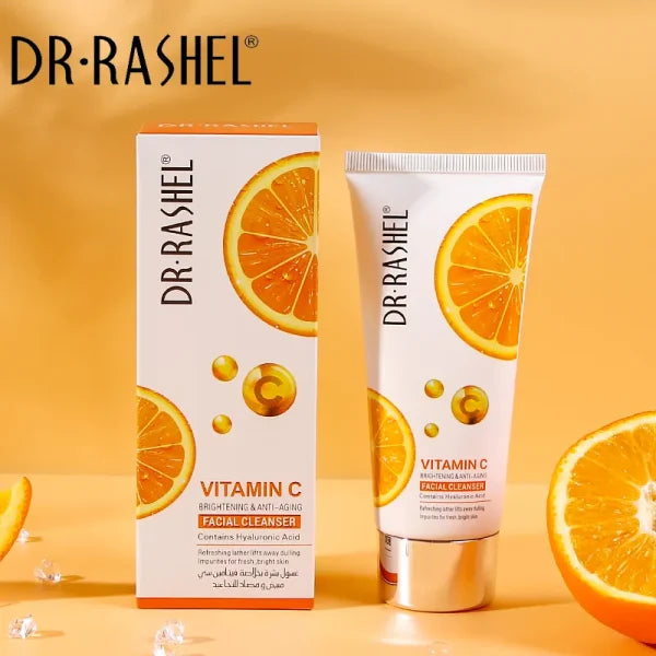 Dr Rashel Vitamin C Facial Cleanser – Brightening, Anti-Aging & Deep Cleansing Face Wash with Hyaluronic Acid (80ml)