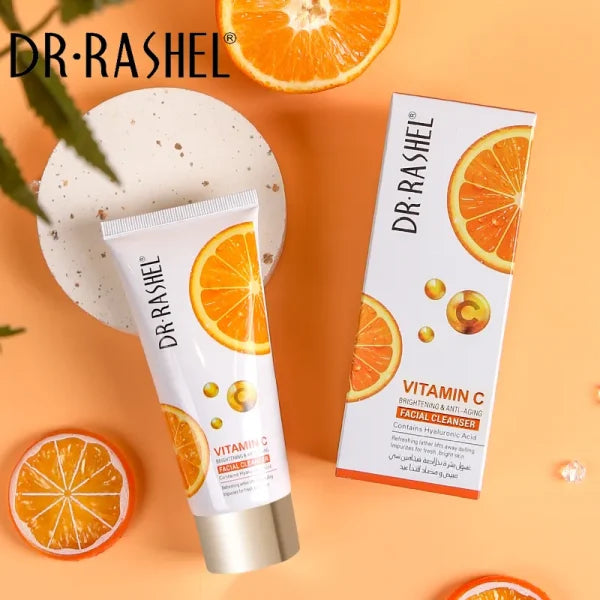 Dr Rashel Vitamin C Facial Cleanser – Brightening, Anti-Aging & Deep Cleansing Face Wash with Hyaluronic Acid (80ml)