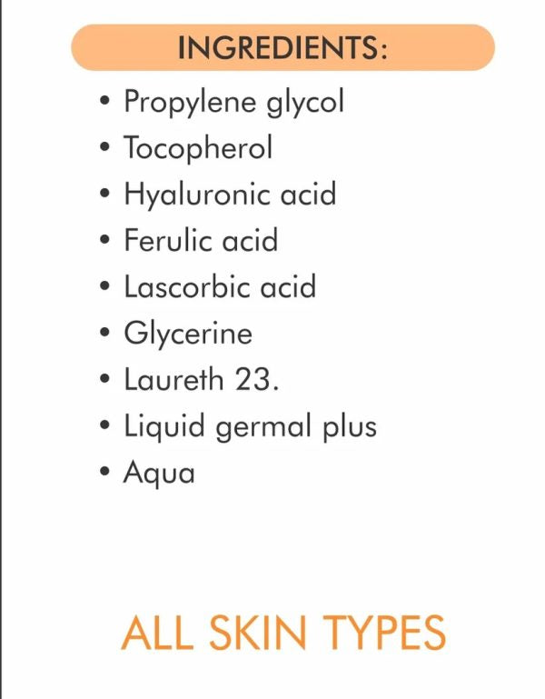 Gluta White Vitamin C Serum 16% – Brightening & Anti-Aging Face Serum for Dark Spots, Wrinkles & Glowing Skin (30ml)